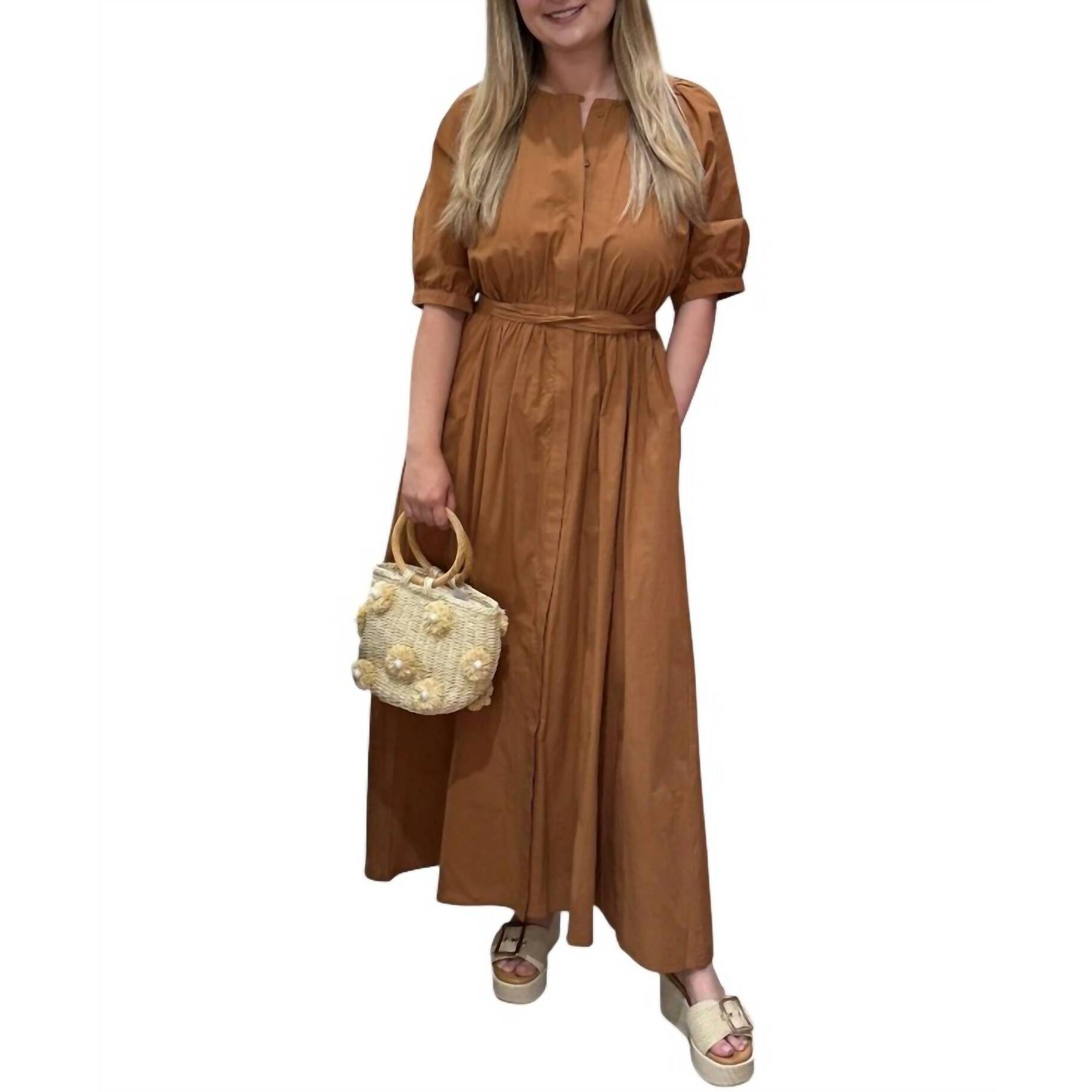 New Suncoo Cassie Dress In Tan